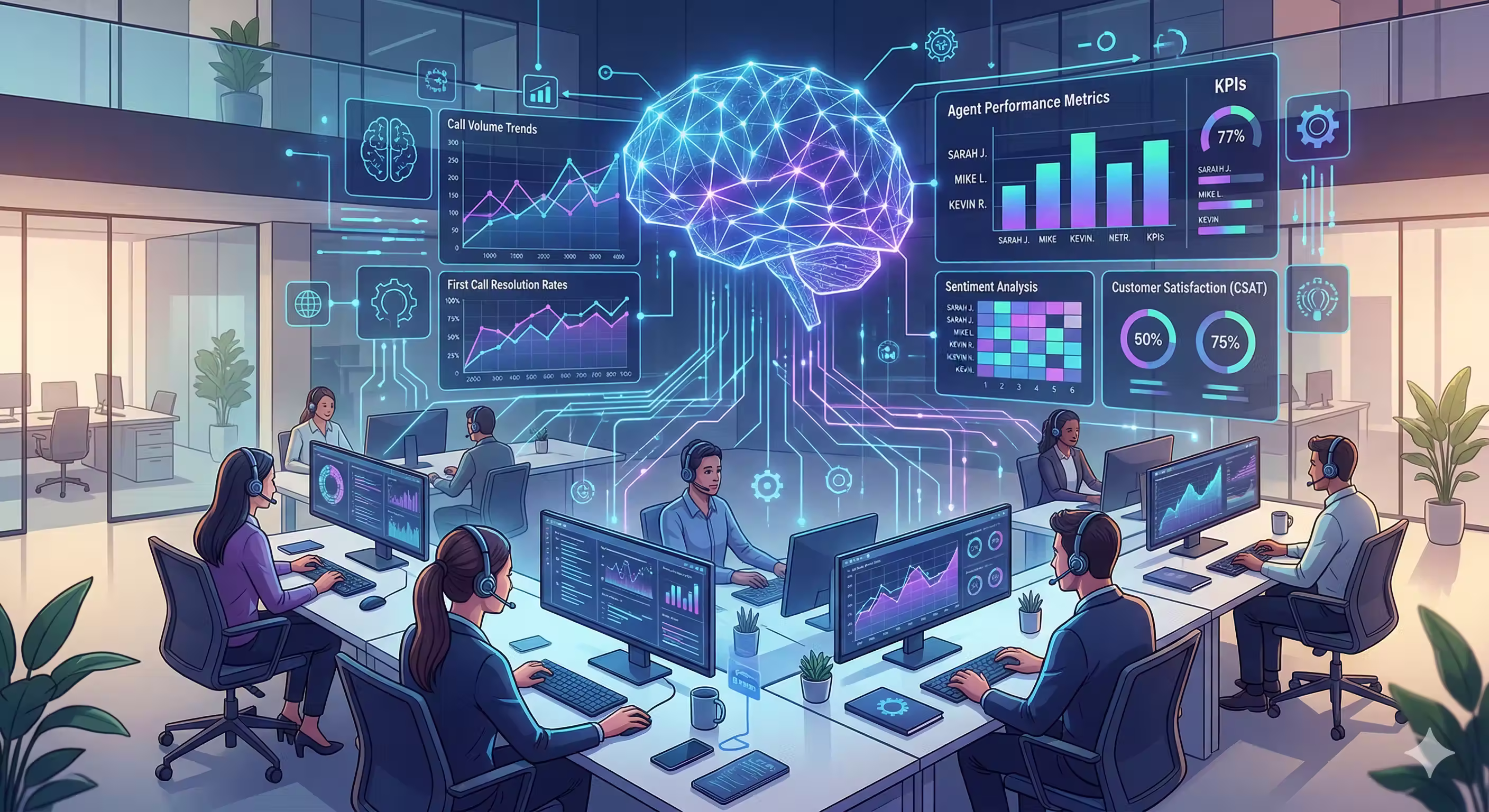 Call center analytics dashboard